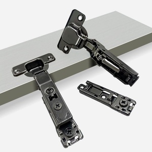 Bisagra hidráulica 3D ajustable con cierre suave, de clip, de dos vías, oculta, con placa de montaje lineal para muebles - Product Image 4