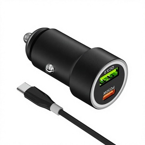 Chargeur de voiture rapide PD3.0, double port USB Type-C USB-A, adaptateur auto pour téléphones iPhone Samsung Android - Product Image 4