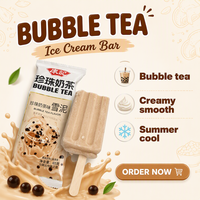 Popsicle au thé au lait Boba le plus vendu, saveur préférée d'Asie pour l'aisle de congélation des supermarchés
