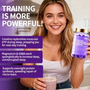Gomitas de Creatina y Glicinato de <span class=keywords><strong>Magnesio</strong></span> para la Recuperación del Sueño, Venta al por Mayor, Repara los Músculos para Entusiastas del Entrenamiento de Fuerza - Product Image 5