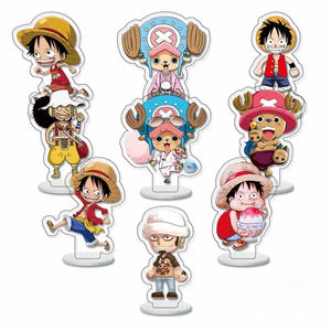7 conceptions chaud nouveau en gros 9 pièce/ensemble 6cm Luffy acrylique personnalisé sable dessin animé <span class=keywords><strong>Zoro</strong></span> Nami Chopper épais acrylique support pour enfants cadeau - Product Image 1