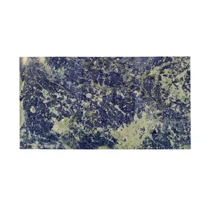 Bookmatched מפואר כחול-שיש-אבן קריסטל כחול השיש אריח ברזילאי טבעי בוליביאני כחול כחול אוניקס שיש מחיר