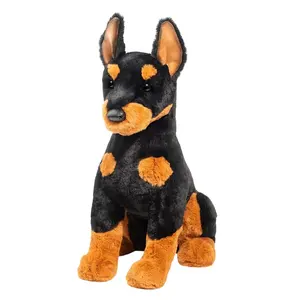 Mới tùy chỉnh DOBERMAN mềm Plush nhồi đồ chơi alibab đánh giá