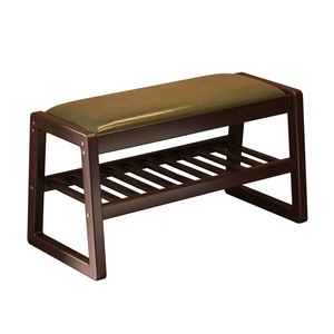 Cross-border integrated wooden <b>shoe</b> <b>rack</b>, home entrance bench, light luxury and high-end style, sit-down <b>storage</b> upholstered - Product Image 5