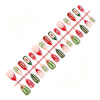 Ongles de Noël longs en amande, 3D, avec flocons de neige dorés en relief, faits à la main, perles, style français, à presser, pour l'hiver