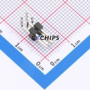 A254AD-WS02P-PC030 Pin Header Bent Lead Through Hole,P=2.54mm Connector 2x2P Square Hole Double Row 4P - Product Image 1