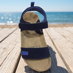 Sandalias de niña de corcho EVA PU de alta calidad, Sandalias planas de verano, característica antideslizante, hebilla de peso ligero, diseño de correa de cierre - Product Image 3
