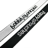 Sangle de lettre Jacquard noir en nylon quantité minimale de commande bas d'usine pour sangle de sac et ceinture