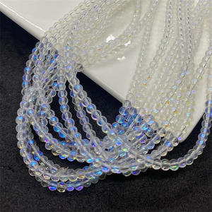 Bola de cristal de ilusión esmerilada de Color de goma blanca de varios tamaños, para collar DIY Luz de luna, accesorios de joyería, materiales hechos a mano - Product Image 4