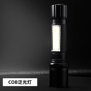 Gdplus Mini Flashlight Cob <b>Led</b> Telescopic Zoom Usb <b>Rechargeable</b> Side <b>Light</b> 18650 Battery Torch - Product Image 4