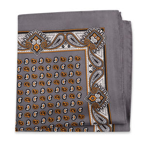 منديل جيب حريري فاخر عالي الجودة من هاموسيجيا بتصميم أنيق يقبل تخصيص الشعار مع طباعة الشاشة - Product Image 4