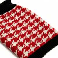 Ensemble d'hiver confortable pour chien, pull en tricot pied-de-poule, bonnet, écharpe, 3 pièces, vêtements pour animaux de compagnie pour petits chiens