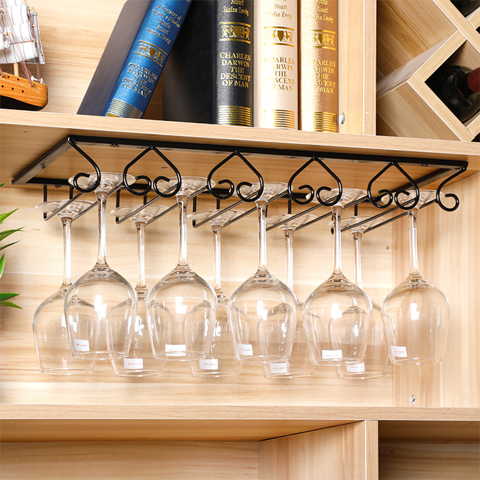 Upside down Hanging Wine Glass Hanger Rack - Space-saving