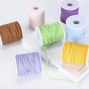 <span class=keywords><strong>Cordon</strong></span> en daim de cuir de cerf chinois de 3 mm, tressé à la main, pour bricolage, décoration de mariage, étiquettes suspendues, emballage en rouleau - Product Image 4