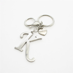 Fashion <strong>Keychain</strong> Gold Silver Black Stainless Steel Initial Letter <strong>A</strong>-Z Key Ring Keyring Key Chain Personalized Bag Charm - Product Image 4