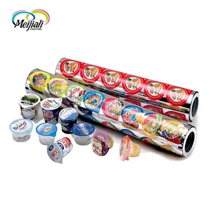 China Lieferant Großhandel Design Heiß siegelnde Aluminium folie PP Cup Deckel folie für Joghurt/Getränke/Gelee Wrap Verpackung Verpackung