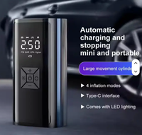Mini Compresor de Aire Eléctrico Inalámbrico Portátil para Automóvil, Bomba Inalámbrica con Manómetro Digital y Monitor de Presión de Neumáticos