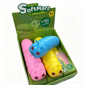 Jouet Squishy Caterpillar Mignon Doux Parfumé Anti-Stress à Presser 4 Couleurs Enfants Vente en Gros - Product Image 4