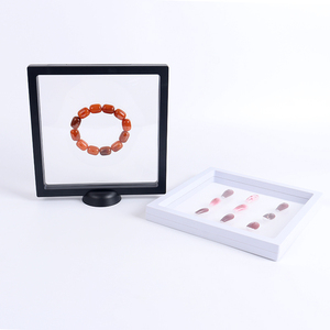 Boîte à bijoux flottante en film PE, boîte de rangement en ABS, étui d'emballage 3D, présentoir autoportant pour pierres précieuses, anneaux, boucles d'oreilles, colliers, cadre d'affichage à membrane - Product Image 3