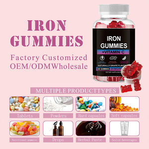 Integratore di Ferro OEM ODM per Adulti - Caramelle Gommose al Ferro ad Alta Potenza 18mg con Vitamina C, Supporto Energetico e per il Sangue, Miglioramento della Densità Ossea, Vegano, Non-OGM - Product Image 2
