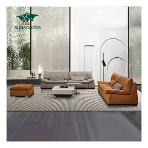 Luxury Modern Nordic Living Room Furniture Minimalist Velvet Fabric 3 Seater Lounge Sofa Set
