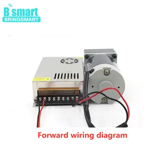 BringSmart 5D60GN-CC 60W DC Motor 12V 24V Mini High Speed Low Noise Motor Speed Control Permanent Magnet Motor