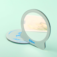 Miroir de maquillage portable mini en acrylique écologique, motif floral, décoration personnalisée DIY pour hommes et femmes