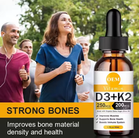 Ausreson OEM Gouttes liquides de Vitamine D3 K2 pour adultes – Soutien immunitaire et santé osseuse – Calcium, Magnésium, Zinc – Gouttes de Vitamine D3 K2 Bio