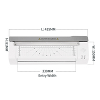 Machine à plastifier A3 320 mm personnalisée pour bureau, maison, école, avec chauffe rapide, pour films de 75 à 125 microns et arrondisseur de coins