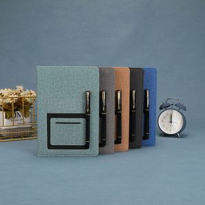 Carnet à couverture rigide format A5 en cuir PU, reliure cousue, pages épaisses multifonctions, carnet professionnel personnalisé, fourni par l'usine - Product Image 1