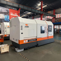 Tour CNC chinois TCK63 à lit incliné, longueur personnalisable, couple élevé, avec broche A2-11 pour l'usinage de gros arbres
