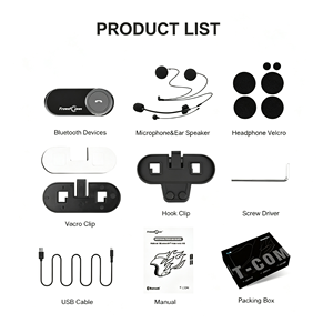 <span class=keywords><strong>Intercomunicador</strong></span> Bluetooth para Casco de Motocicleta FreedConn <span class=keywords><strong>TCOM</strong></span>-V6, BT5.1, 6 Personas, 1200M, Auriculares Inalámbricos, IP65, Impermeable, para Moto - Product Image 2
