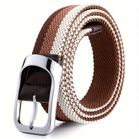 Cinturón elástico OEM para palos de golf, cinturón de golf tejido de 3,4 cm, cinturones de golf con logotipo de equipo deportivo personalizado Unisex, cinturones de golf de 2017