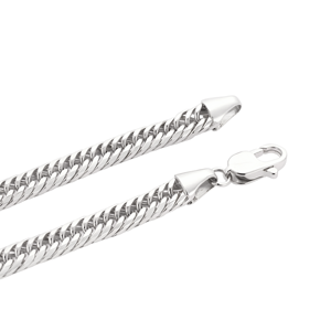 Bracelet robuste en platine Pt950 blanc à triple fermoir avec maillons décalés pour homme et femme, idéal pour l'extérieur et les occasions exigeantes - Product Image 5