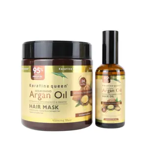 OEM Reparação Anti Caspa Natural Marrocos Argan Óleo de Cabelo Máscara de Cabelo Cuidado Do Cabelo Conjunto Shampoo Condicionador Orgânico