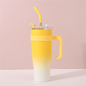 Vaso Térmico de Viaje para Auto, con Asa, 40oz, Tapa, Pajita, Antideslizante, OEM, ODM, Logotipo Personalizado - Product Image 1