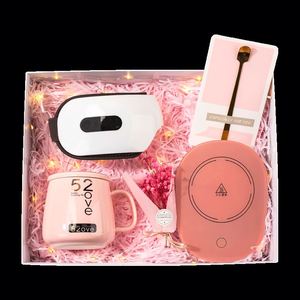 Set de Regalo para el Día de San Valentín para Novias o Mujeres: Ventilador Combinable, Mini Paraguas, Instrumento para Vértebras Cervicales, Taza Térmica y Ramo de Flores - Product Image 4