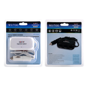 ที่ชาร์จในรถยนต์ 120W แบบ 3 พอร์ต USB พร้อมฟิวส์ รองรับไฟเข้า 12V สำหรับใช้ในรถยนต์ - Product Image 5