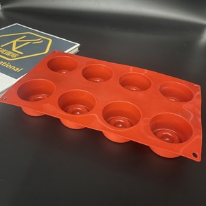 แม่พิมพ์อบขนมซิลิโคนเกรดอาหารรูปทรงครึ่งวงกลม 8 ช่อง ยี่ห้อ <span class=keywords><strong>KaiLan</strong></span> ปลอดภัยสำหรับเตาอบและเครื่องล้างจาน เหมาะสำหรับทำมูสแบบชั้นๆ - Product Image 2