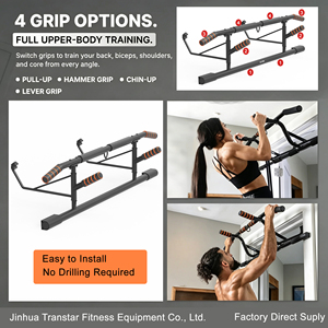 <span class=keywords><strong>Barra</strong></span> de dominadas multiagarre para montaje en pared o <span class=keywords><strong>puerta</strong></span>, para adultos, equipo de fitness - Product Image 6