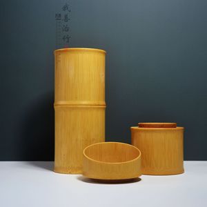 Bamboo Tea Canisters Spliced Layered Tubes With Bamboo Lid For Tea Storage Packaging Chongqing Origin Food Grade - Product Image 3