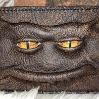 Sac a dompet kartu ukuran mini uniseks, dompet kulit desain kustom mewah, dompet saku mata ukuran mini unik untuk pria dan wanita