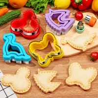 48Pcs Pemotong & Penyegel Sandwich untuk Bekal Anak, Pemotong Bentuk Buah & Kue, Pembuat Sandwich Tanpa Kulit, Pemotong Sayuran
