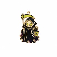 Porte-clés d'Halloween, pendentif figurine fantôme fluorescente du Dieu de la Mort, cadeau souvenir