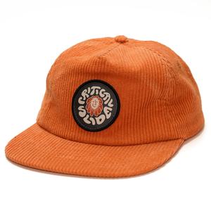 Casquettes Snapback en velours côtelé personnalisées, logo tissé à 5 panneaux, casquettes non structurées - Product Image 1