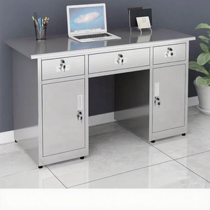 Steel Office Furniture Modern Stainless Steel Office <strong>Desk</strong> <strong>with</strong> Drawers Metal Workshop Workbench <strong>Computer</strong> <strong>Desk</strong> Design - Product Image 6