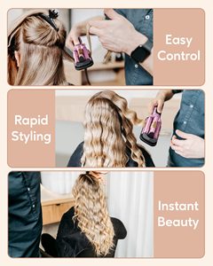 <span class=keywords><strong>Rose</strong></span> Plage Vagues Fer À Friser Réglable Chaleur 3 Baril Profond Cheveux Waver Cheveux Fer En Céramique Baguette À Friser Cheveux Sertisseur - Product Image 3