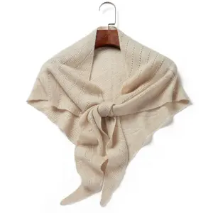 GUOOU Inner Mongolia Wool Pure Scarf Cashmere for Women Wholesale Custom Ladies Knitted Cashmere Scarfs