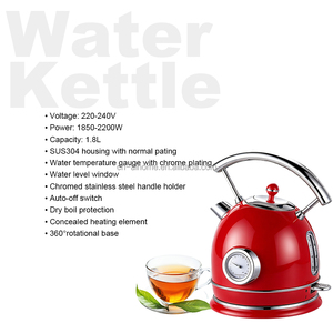 Bouilloire électrique à impression en acier inoxydable de 1,8 L avec <span class=keywords><strong>grille</strong></span>-<span class=keywords><strong>pain</strong></span> et mixeur à 2 tranches avec bocal en verre Application domestique - Product Image 2