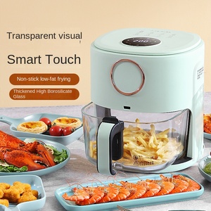 Intelligent Transparent Modern Square Air Fryer Non-Stick Surface French Operating Language Electric Power for Household Use - Product Image 1